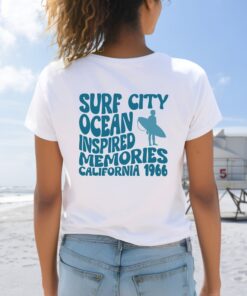 Unisex T-Shirt Surf City, Surfing Tee, California, Ocean, Surfwear, Beachwear, Surfer Shirt