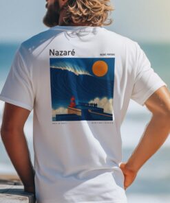Nazaré Big Wave Surf Shirt, Vintage Portugal Surf Tee, Big Wave Surfing Gift, Beach T-Shirt for Surfers