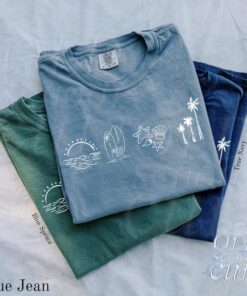 Surfer Ocean 90s Vintage Style Tshirt, Retro Sea Shell Beach Shirt, Summer Surfer Top, Ocean Lover Gift, Surfer Unisex Tee