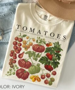 Tomato Shirt , Fruit Shirt, Botanical Shirt, Cottagecore Clothing Vegan Shirt, Garden Shirt, Vegetable Shirt, Aesthetic Shirt