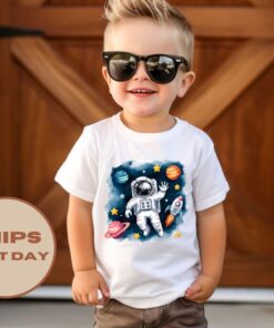 Astronaut Toddler T-Shirt, Colorful Space Sweatshirt, Colorful Astronaut Kids Shirt