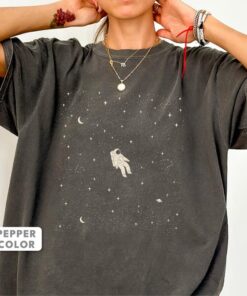 Floating Astronaut Shirt | Space Walk Graphic Tee | Cosmic Astronomy Top | Science Teacher Gift Idea