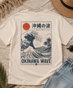 Okinawa Wave Shirt, Japanese Wave T-Shirt, Retro Surf Shirt, Vintage Japanese Motif, Ukiyo-e Graphic Tee