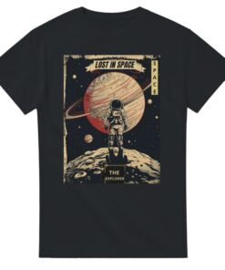 Retro Lost in Space T-Shirt | Vintage Aesthetic Astronaut Graphic Tee | Cosmic Space Apparel