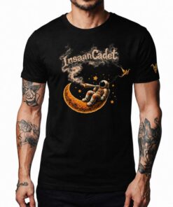 Astronaut on Moon T-Shirt, Vintage Crescent Moon Graphic Tee, Retro Cosmic Space Shirt, Stargazer Gift, Unisex Sci-Fi Space Lover Tee