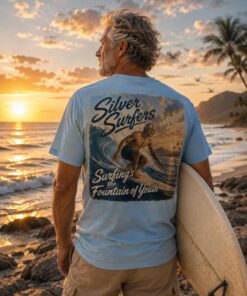 Vintage Surf Scene T-shirt | Garment-Dyed Retro Surfer Tee